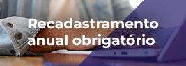 Recadastramento anual obrigatório